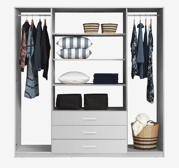 Kleiderschrank VELLERUP 200x200 weiss