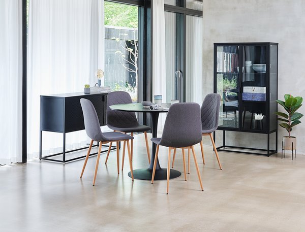 Display cabinet VIRUM 2 doors black