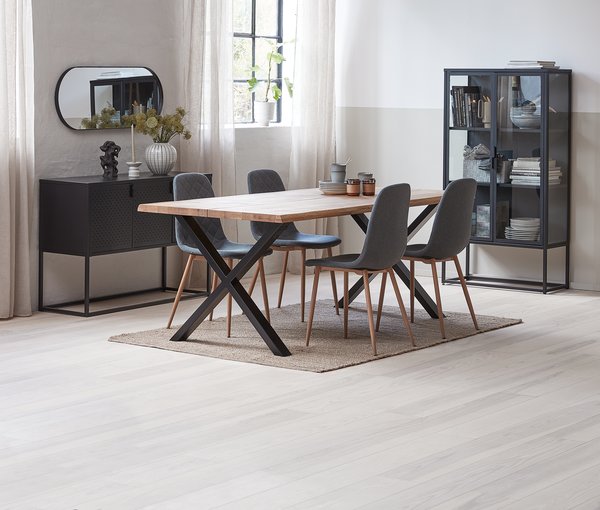 Display cabinet VIRUM 2 doors black