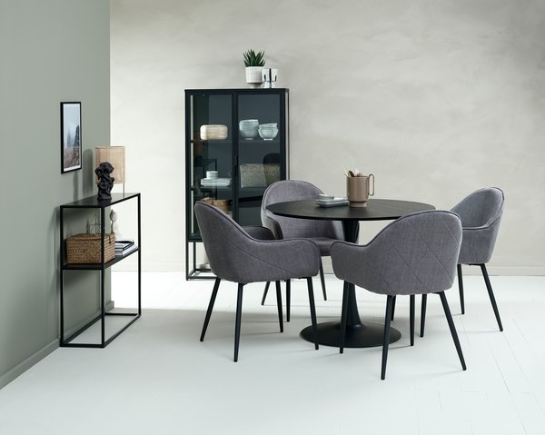 Display cabinet VIRUM 2 doors black