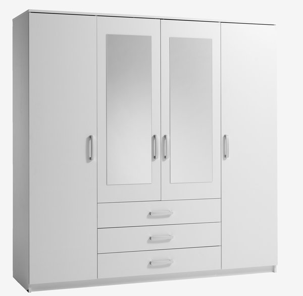 Kleiderschrank VELLERUP 200x200 weiss